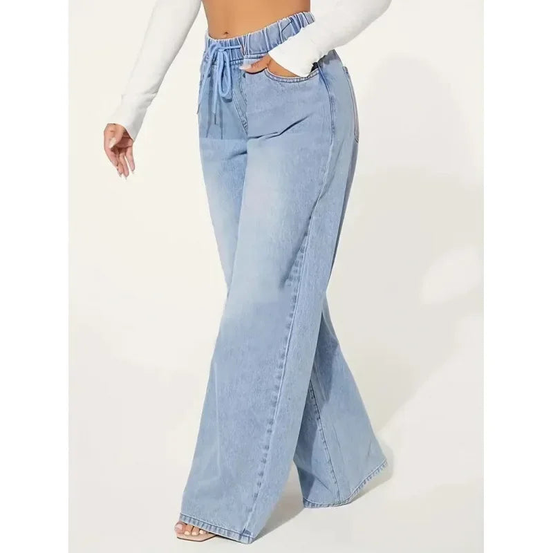 Damenjeans, Hohe Taille, Relaxed Fit | Langer Schnitt 3