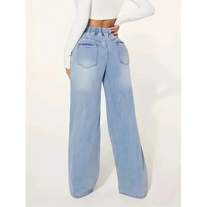 Damenjeans, Hohe Taille, Relaxed Fit | Langer Schnitt 4