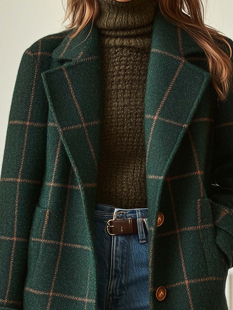 Damenmäntel, tailliert, karierter Tweed | Winter 1