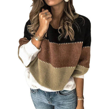 Damenstrickpullover | Buntes Muster | Normale Passform |