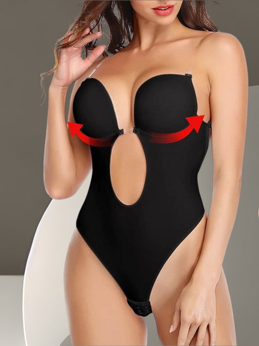 Deep V Backless Body Shaper für Frauen - Verstellbare Bauchkontrolle 0