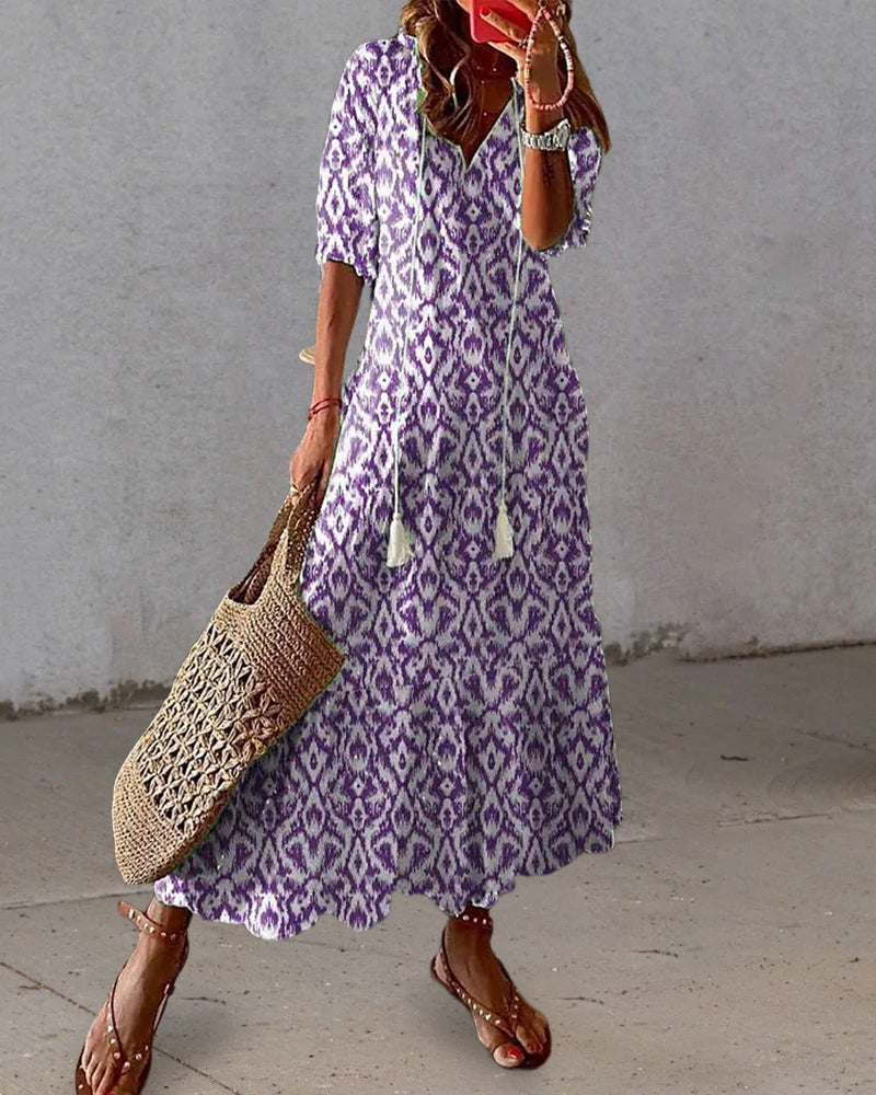 Dianna™ - Boho Bauchbedeckendes Kleid 2