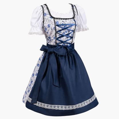Dirndl Kleid Damen, Schnürmieder, Blumenmuster | Festlich 1