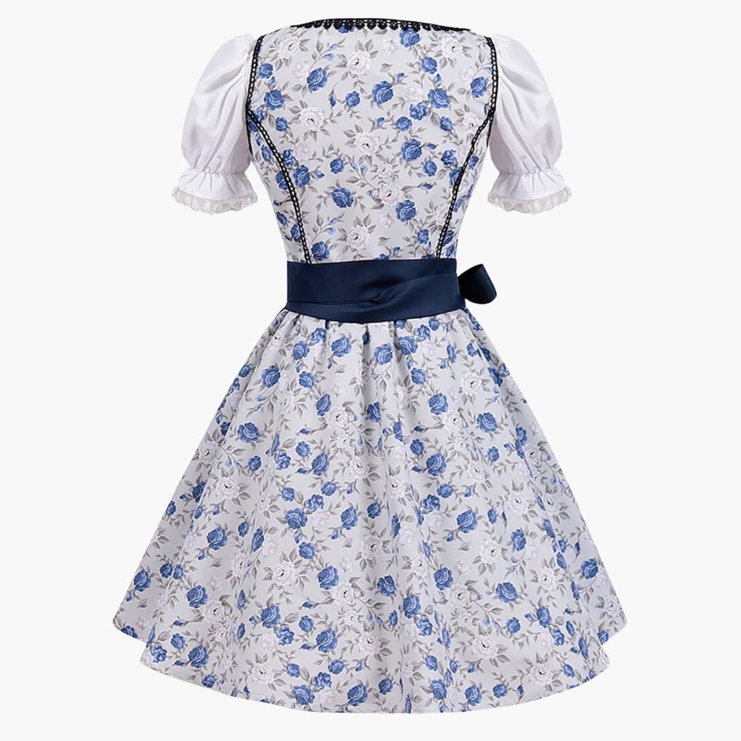 Dirndl Kleid Damen, Schnürmieder, Blumenmuster | Festlich 4