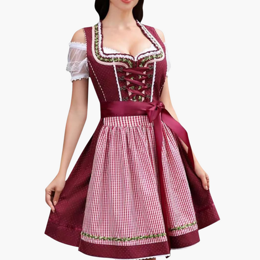 Dirndl Kleid Damen, Zweiteiler, Bestickt, Mit Spitze | Festlich 0