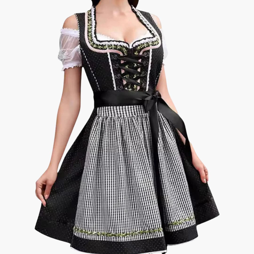 Dirndl Kleid Damen, Zweiteiler, Bestickt, Mit Spitze | Festlich 1