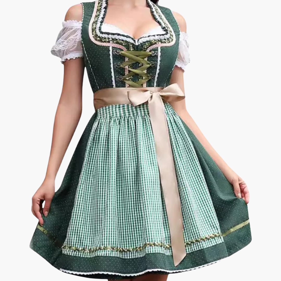 Dirndl Kleid Damen, Zweiteiler, Bestickt, Mit Spitze | Festlich 3