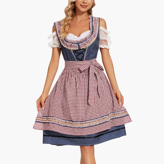 Dirndl Kleid Damen | Figurbetont, Klassische Kostümdetails | Festlich 0