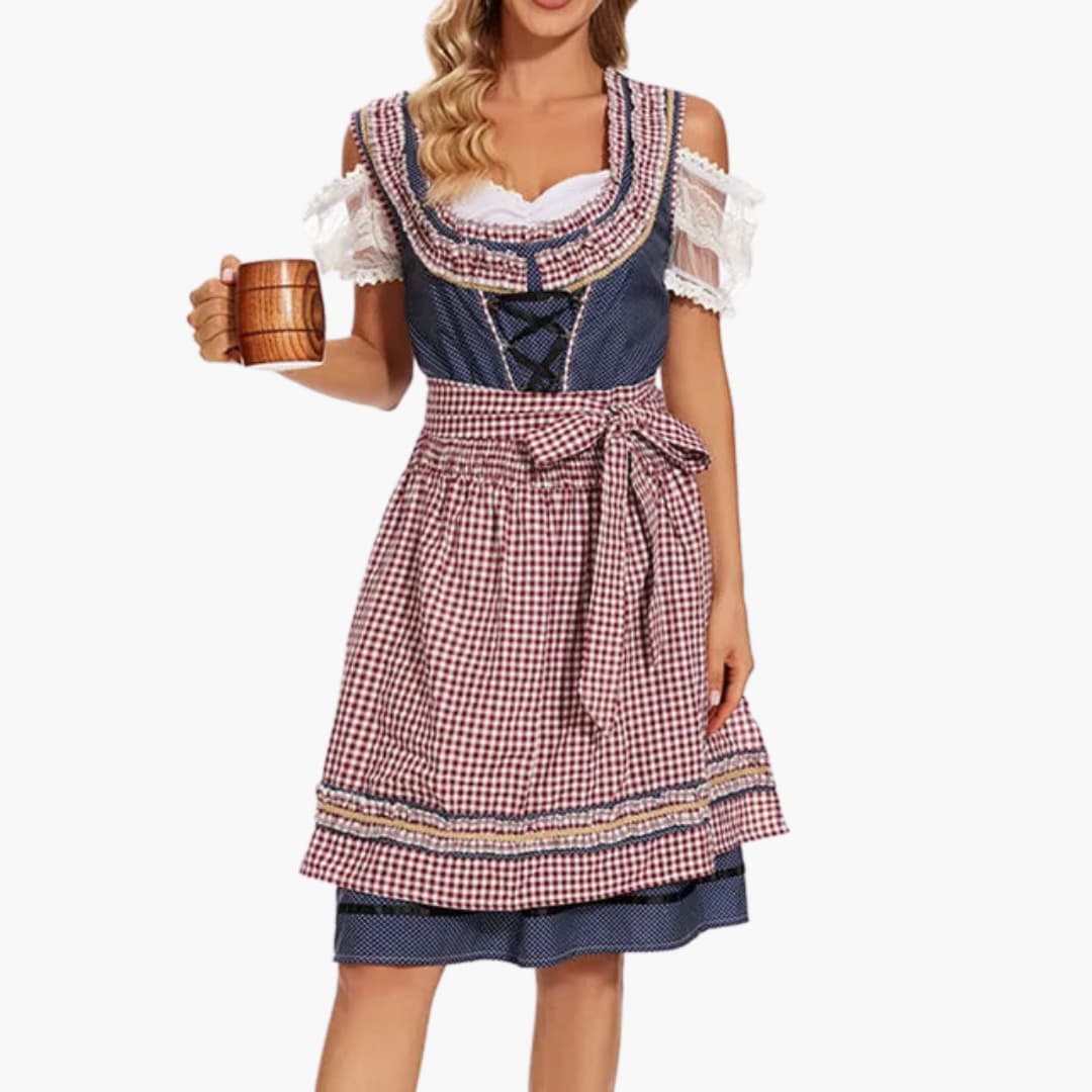 Dirndl Kleid Damen | Figurbetont, Klassische Kostümdetails | Festlich 2
