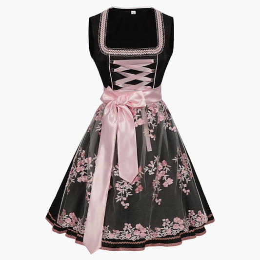 Dirndl für Frauen, Ärmellos, Blumenstickerei | Festlich 0