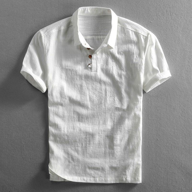 Dominik | Herren Leinen Kurzarm Polo Shirt 2