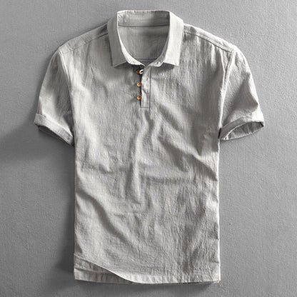 Dominik | Herren Leinen Kurzarm Polo Shirt 3