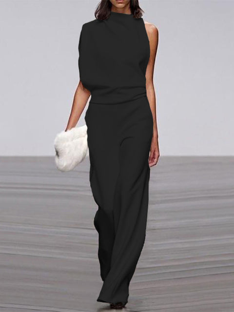 Jumpsuit Damen | Ärmellos & Elegante Weites-Bein-Silhouette
