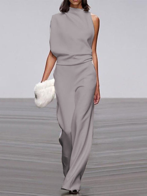 Jumpsuit Damen | Ärmellos & Elegante Weites-Bein-Silhouette