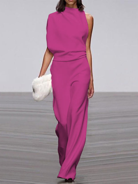 Jumpsuit Damen | Ärmellos & Elegante Weites-Bein-Silhouette