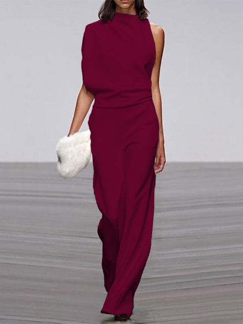 Jumpsuit Damen | Ärmellos & Elegante Weites-Bein-Silhouette