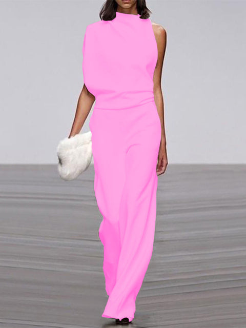 Jumpsuit Damen | Ärmellos & Elegante Weites-Bein-Silhouette