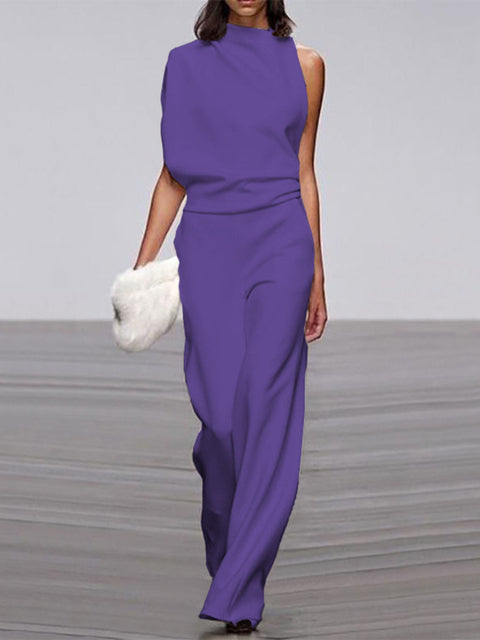 Jumpsuit Damen | Ärmellos & Elegante Weites-Bein-Silhouette