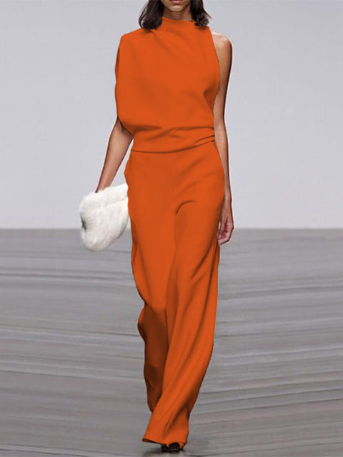 Jumpsuit Damen | Ärmellos & Elegante Weites-Bein-Silhouette