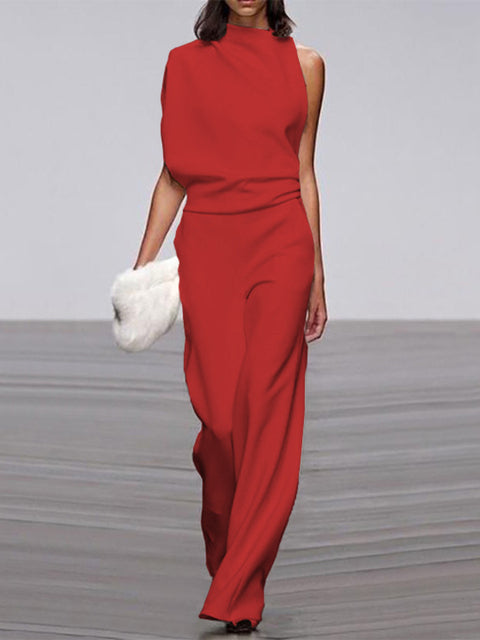 Jumpsuit Damen | Ärmellos & Elegante Weites-Bein-Silhouette