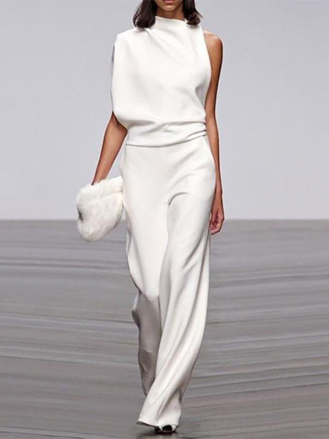 Jumpsuit Damen | Ärmellos & Elegante Weites-Bein-Silhouette