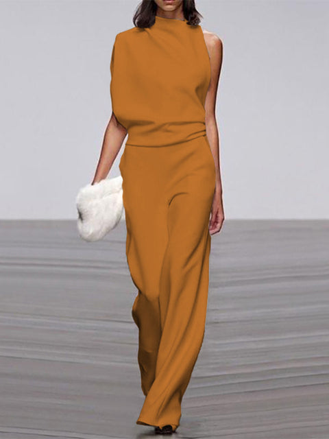 Jumpsuit Damen | Ärmellos & Elegante Weites-Bein-Silhouette