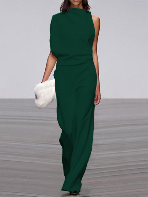 Jumpsuit Damen | Ärmellos & Elegante Weites-Bein-Silhouette