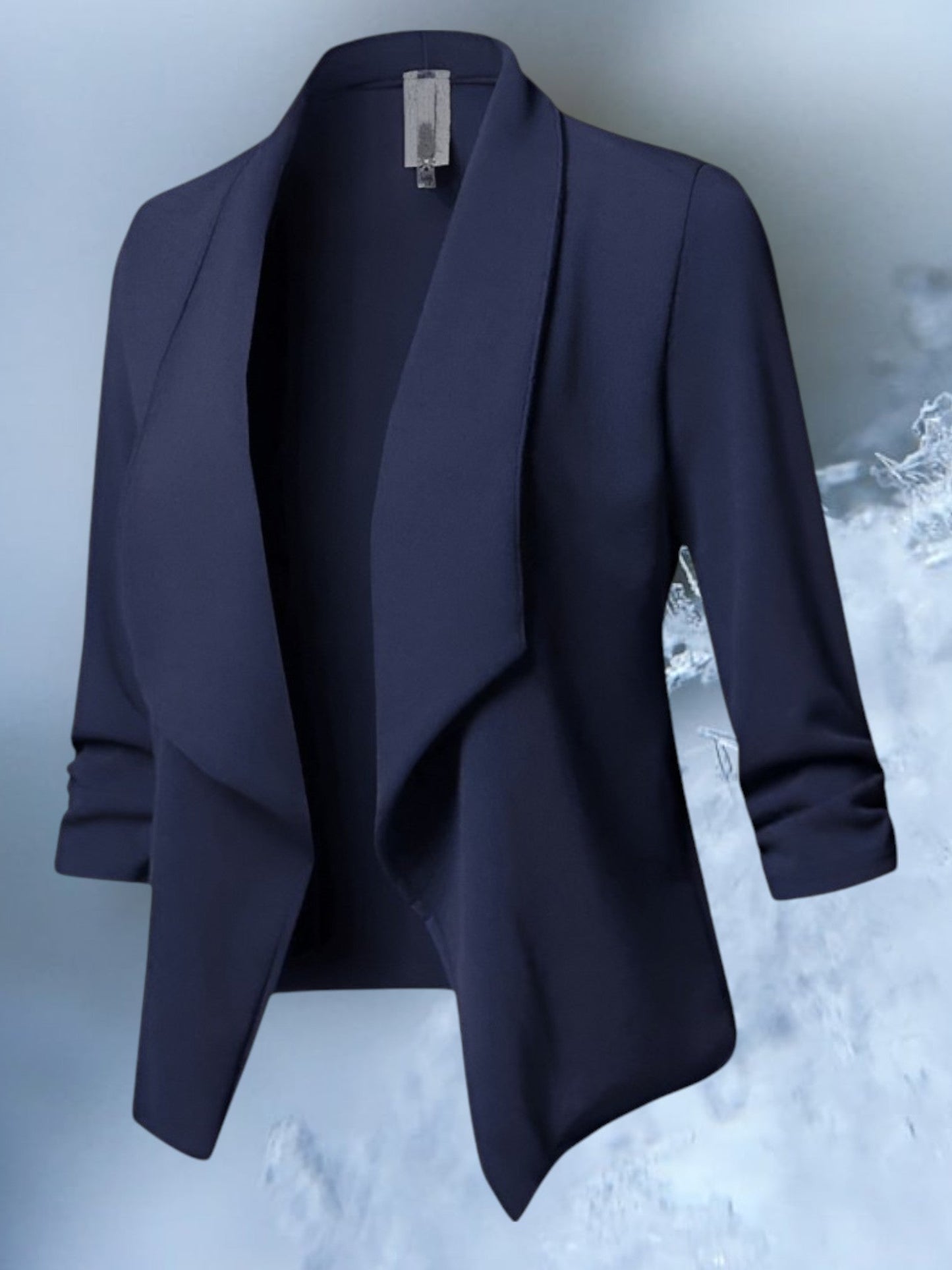 Elegant Slim Fit Blazer für Frauen mit langem Ärmel und kurvigem Design 2