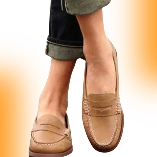 Elegante Damen Schuhe aus Leder mit Orthopädischem Design und Gepolsterter Innensohle – Bequem und Stilvoll