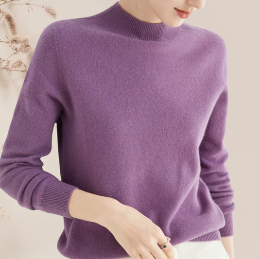 Eleganter Pullover aus Kaschmir – luxuriös weich und klassisch schön | Lila