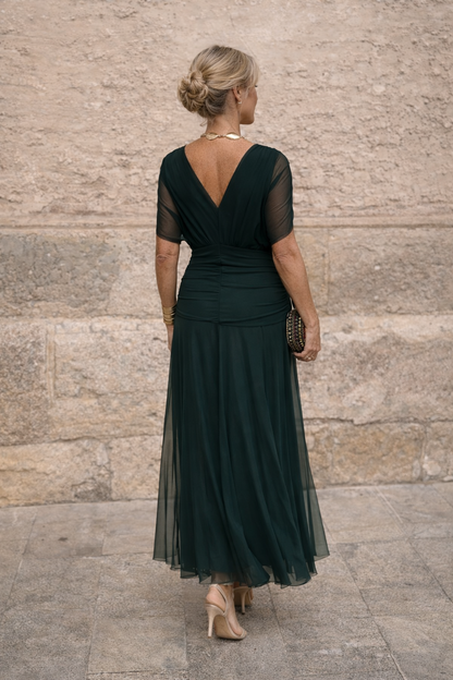 Elegantes Maxikleid für Feste mit V-Ausschnitt 2