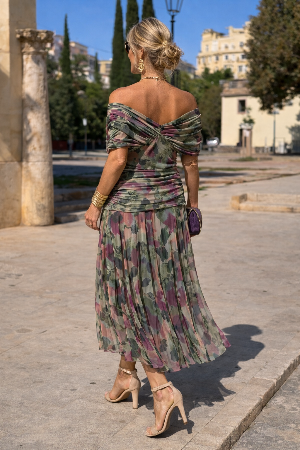 Elegantes Maxikleid für Feste mit V-Ausschnitt 5