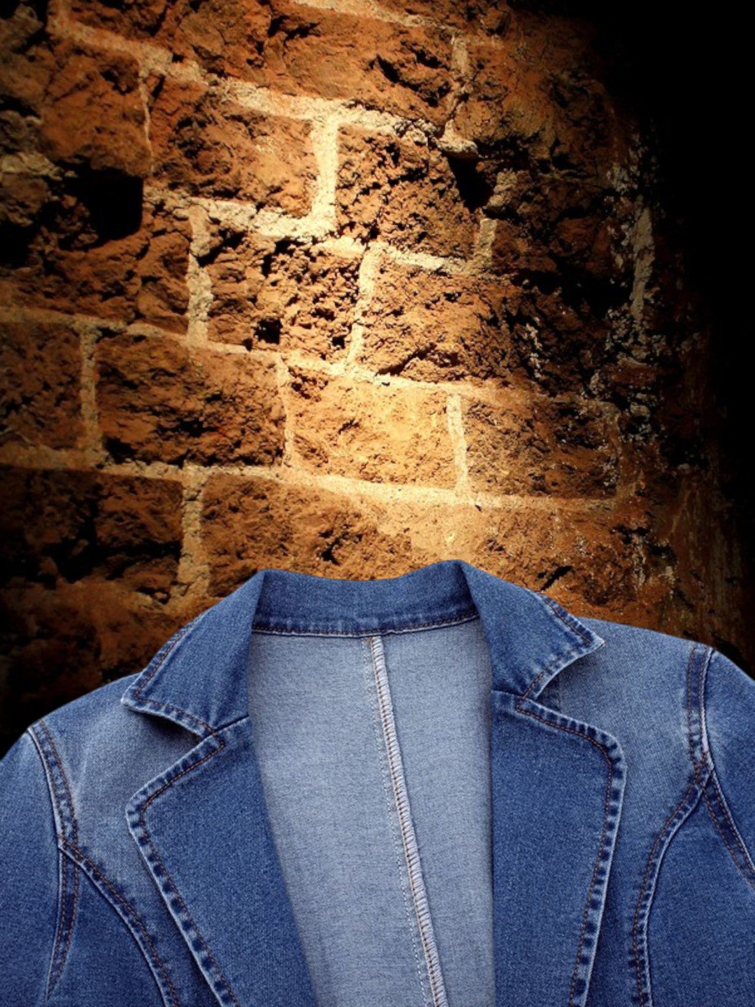 Emma | Stilvoller Denim Blazer für Damen in Blau mit Knopfverschluss und langem Arm | Blau 5