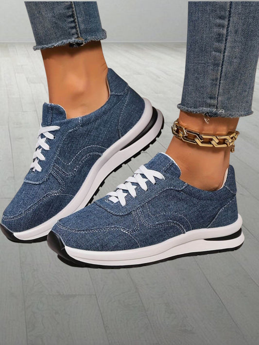 Estrid | Orthopädische Schuhe Damen mit dicker Sohle für optimalen Komfort und Atmungsaktivität | Blau