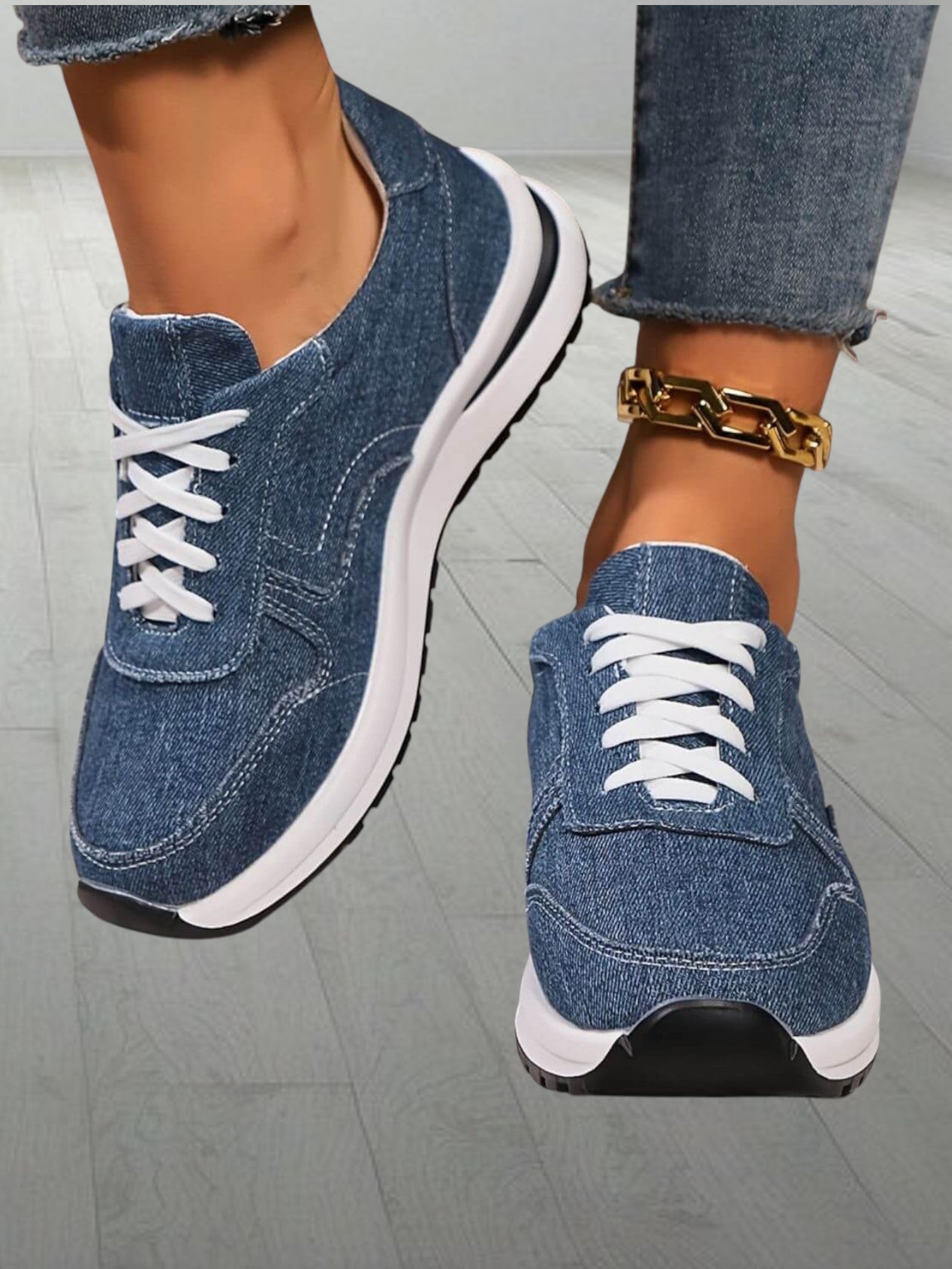 Estrid | Orthopädische Schuhe Damen mit dicker Sohle für optimalen Komfort und Atmungsaktivität | Blau 2