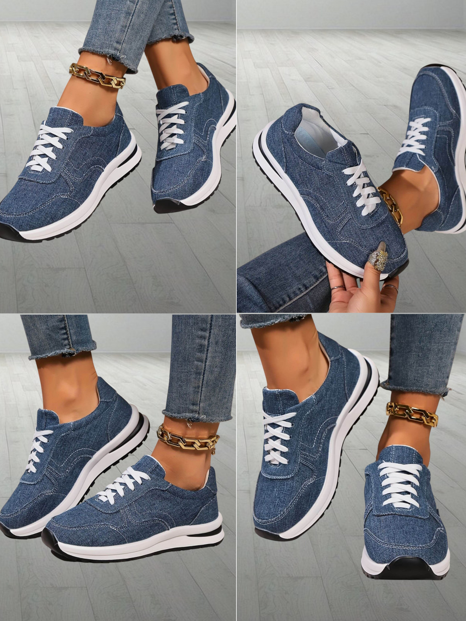 Estrid | Orthopädische Schuhe Damen mit dicker Sohle für optimalen Komfort und Atmungsaktivität | Blau 5