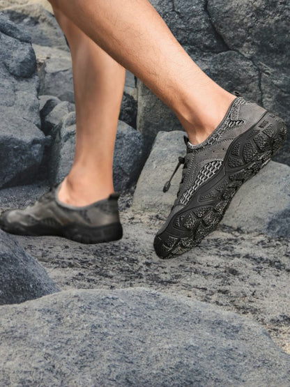 Ewald | Robuste Herren Sneaker mit atmungsaktivem Mesh-Obermaterial und flexibler Sohle für Outdoor-Aktivitäten | Grau 3