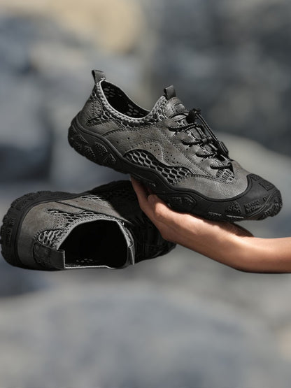 Ewald | Robuste Herren Sneaker mit atmungsaktivem Mesh-Obermaterial und flexibler Sohle für Outdoor-Aktivitäten | Schwarz 2