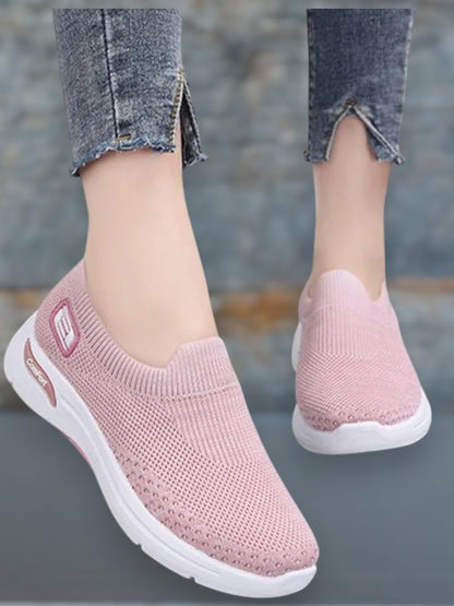 FAMKE | Orthopädische Sneaker Damen mit Kissenkomfort, Atmungsaktiv und Wetterfest für breite Füße | Rosa 3