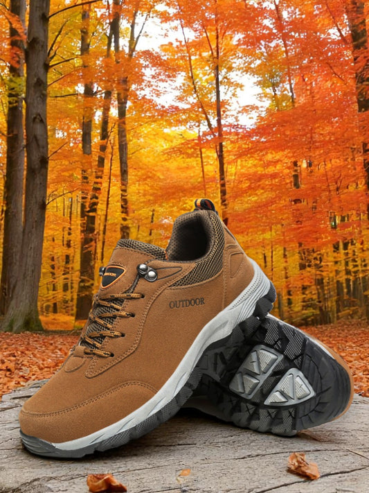 Fedde | Ergonomische Wanderschuhe für Damen und Herren aus robustem Leder mit breiter Zehenbox und rutschfester Sohle | Braun 2