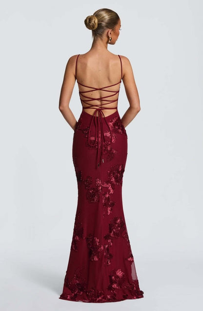Figurbetontes Maxi Kleid mit Spitze 6
