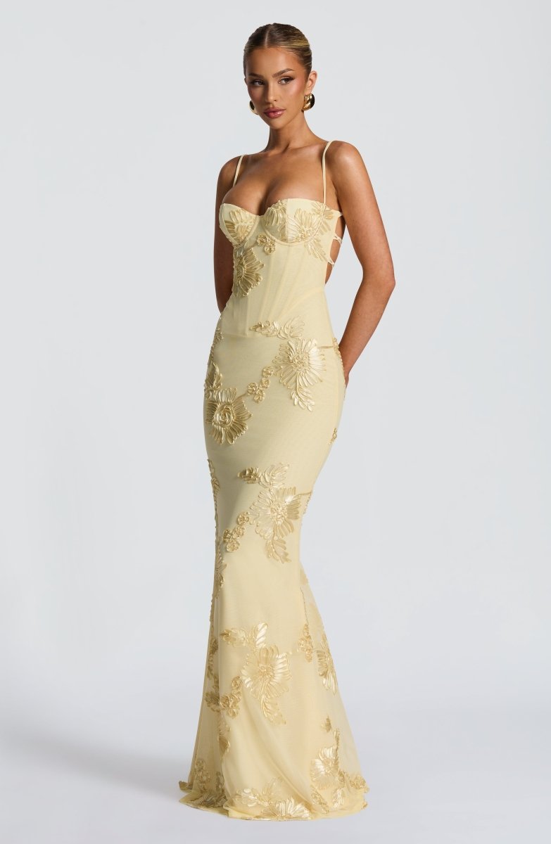 Figurbetontes Maxi Kleid mit Spitze 7