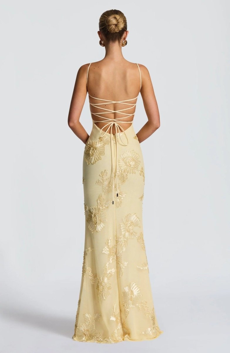 Figurbetontes Maxi Kleid mit Spitze 8