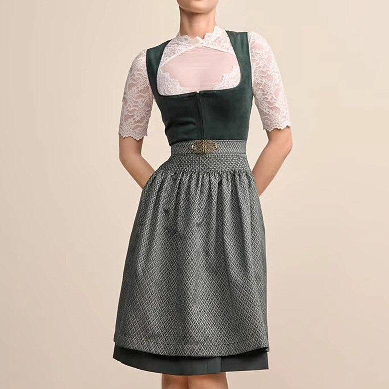 Figurbetontes Midi-Dirndlkleid | Oktoberfest-Outfit 0
