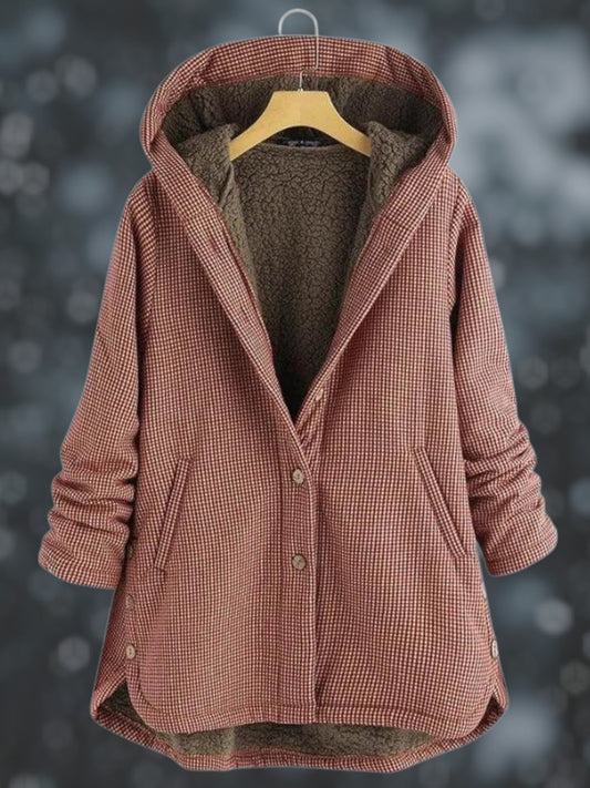 Fleece-Kapuzenjacke | Knopfverschluss 0