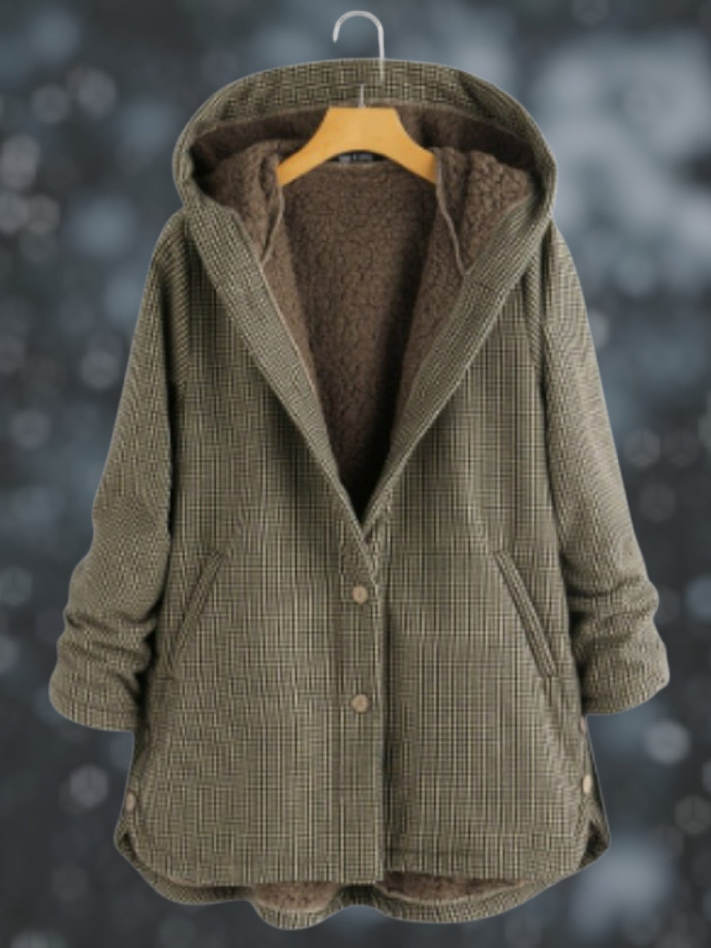 Fleece-Kapuzenjacke | Knopfverschluss 3
