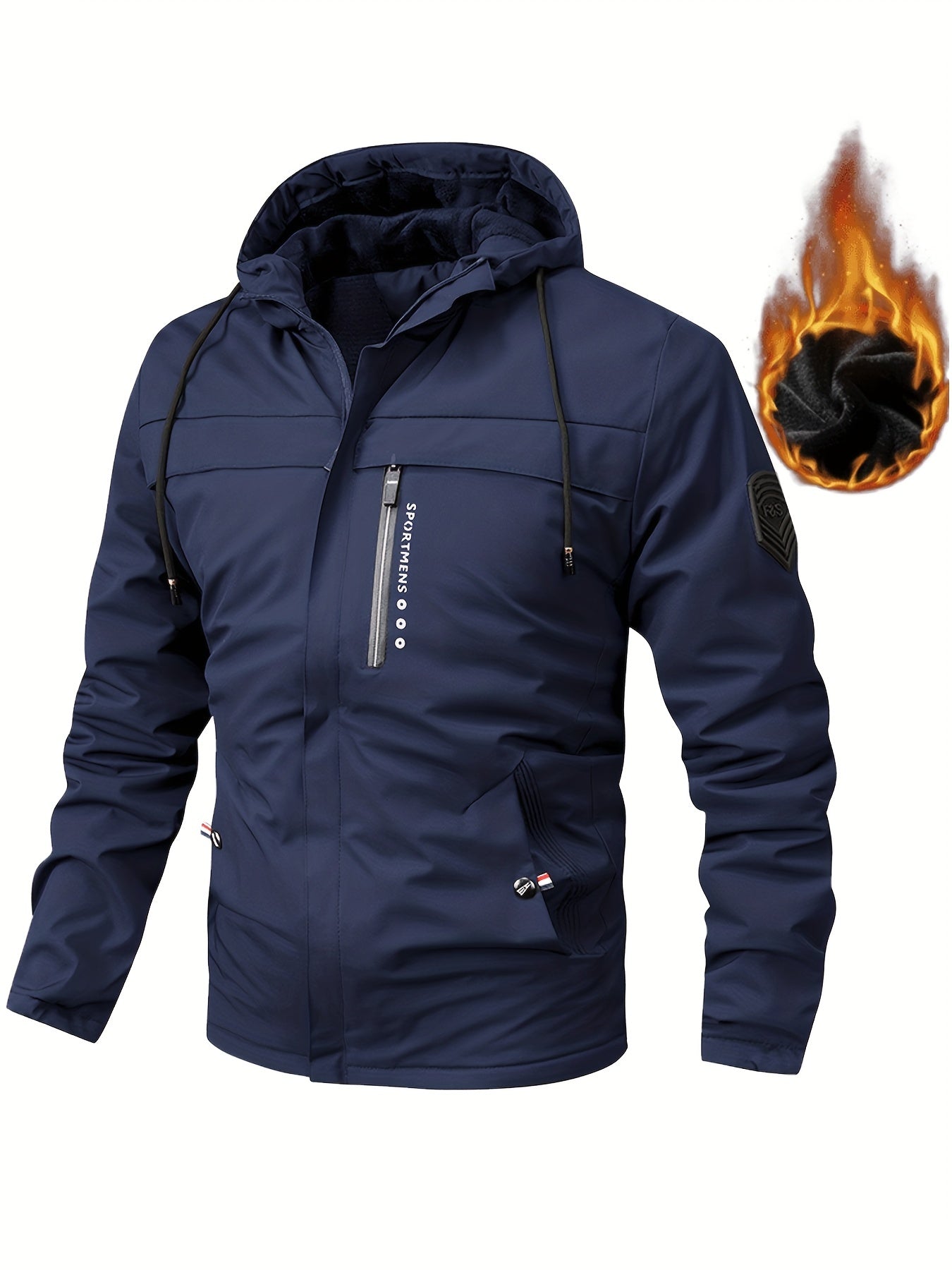 Fleecejacke für Herren | Mit Kapuze | Normale Passform | Winter