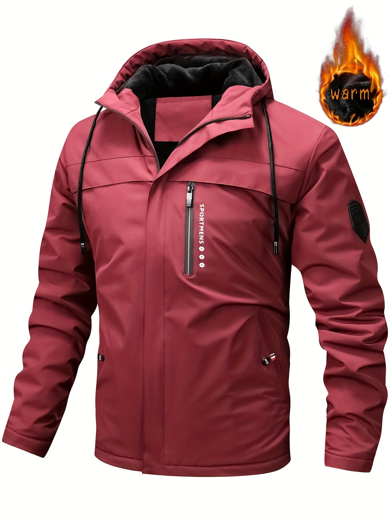 Fleecejacke für Herren | Mit Kapuze | Normale Passform | Winter