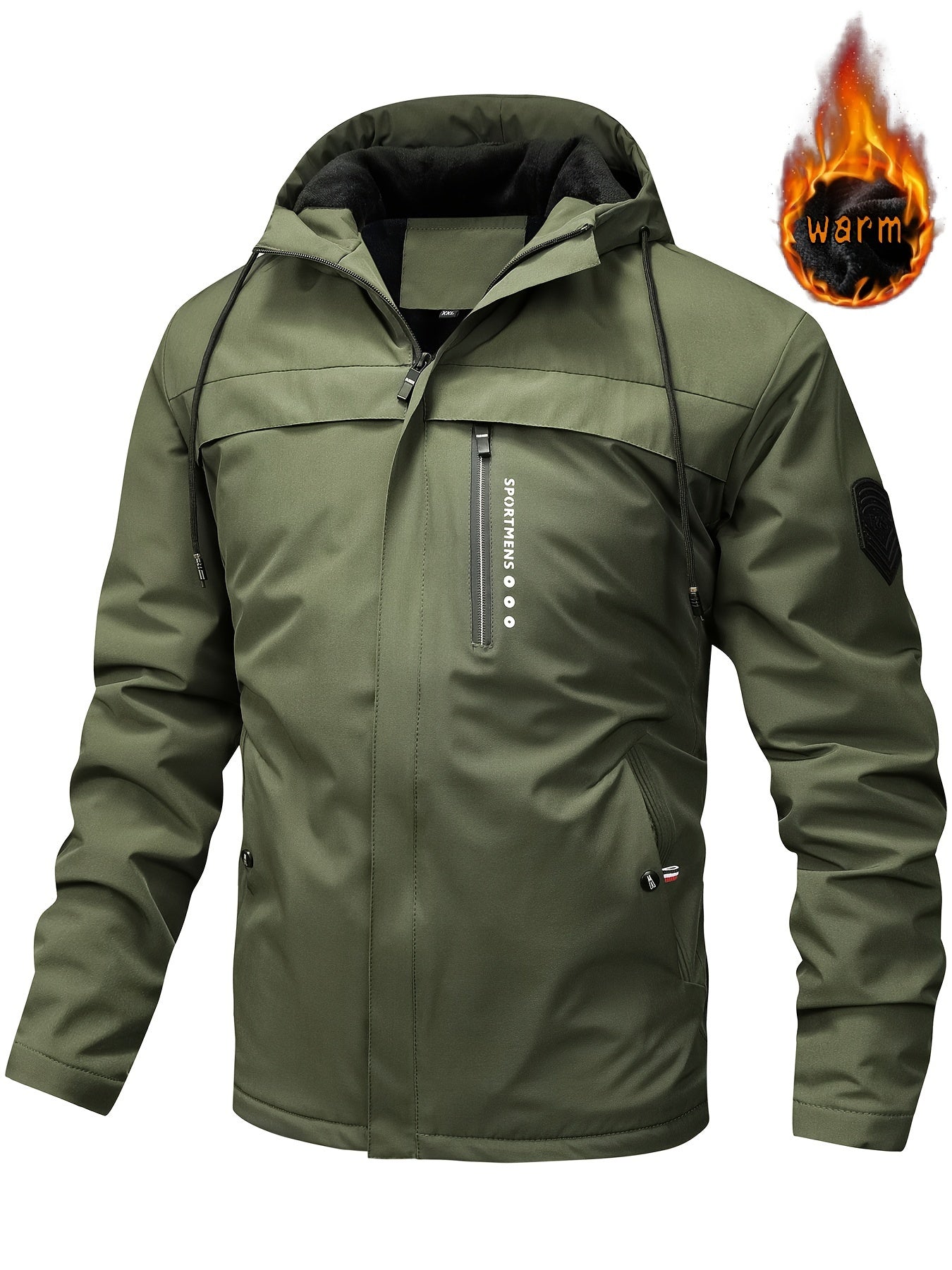 Fleecejacke für Herren | Mit Kapuze | Normale Passform | Winter