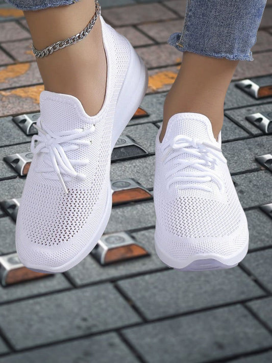 Frauen -Sneaker mit Gedächtnisschaumbogen, atmungsaktives Ontwerp | WeiB